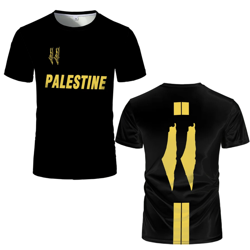 Maillot Palestine Noir et Jaune - Maillot Palestine Officiel