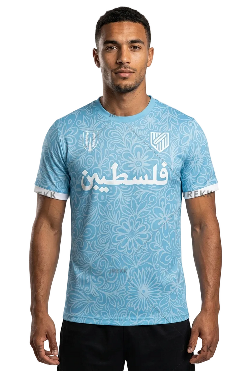 Maillot Palestine Bleu Clair - mannequin_face - Maillot Palestine Officiel