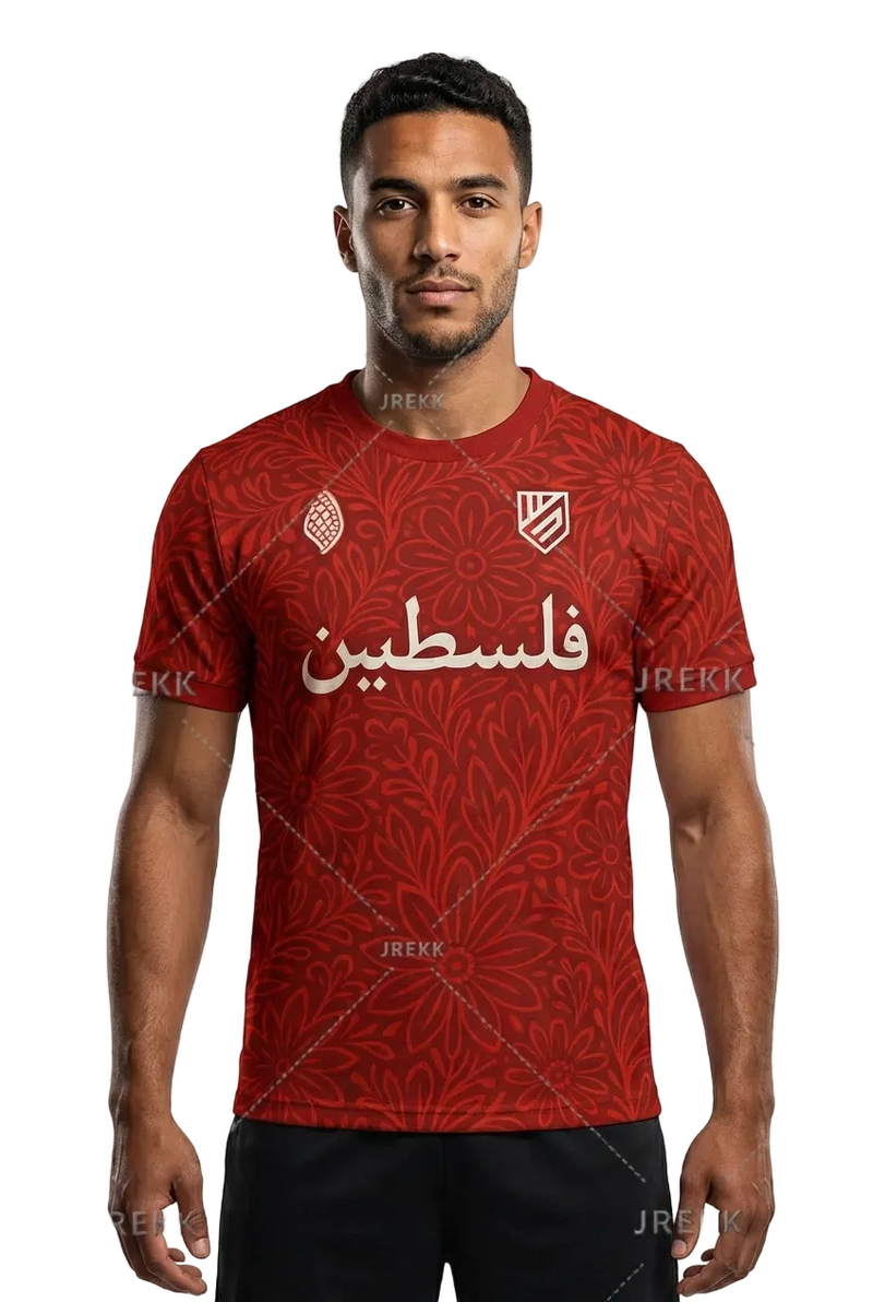 Maillot Palestine Rouge Foncé - mannequin_face - Maillot Palestine Officiel