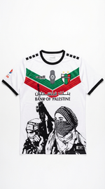 Maillot FC Palestino Blanc – Bandes Rouge Vert & Motif Révolution - Vue 2