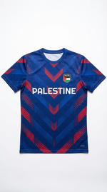 Maillot Football Palestine Bleu Foncé et Rouge - Vue 2