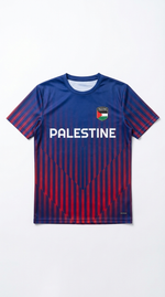 Maillot Football Palestine Bleu et Rouge - Vue 2