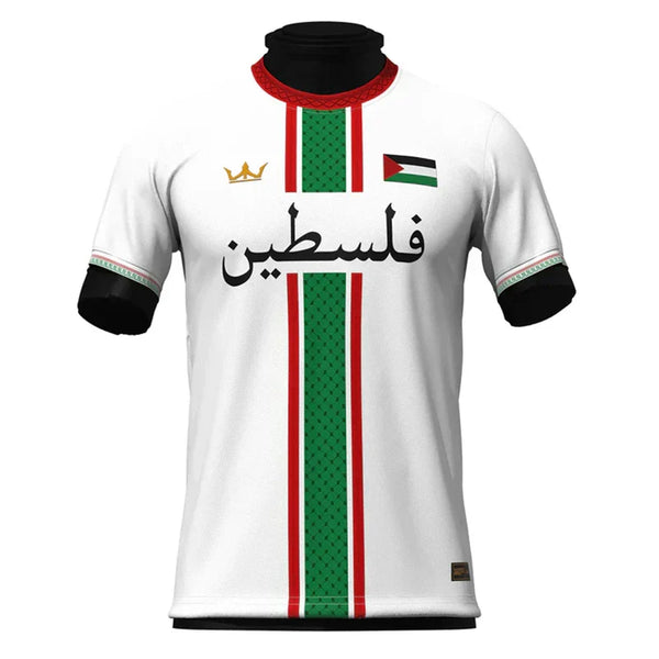 Maillot de Foot Palestine Blanc et Vert
