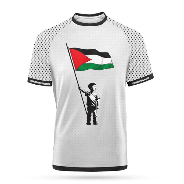 Maillot Free Palestine Blanc - Drapeau Palestine