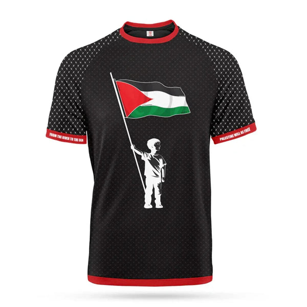 Maillot Free Palestine Noir - Drapeau Palestine