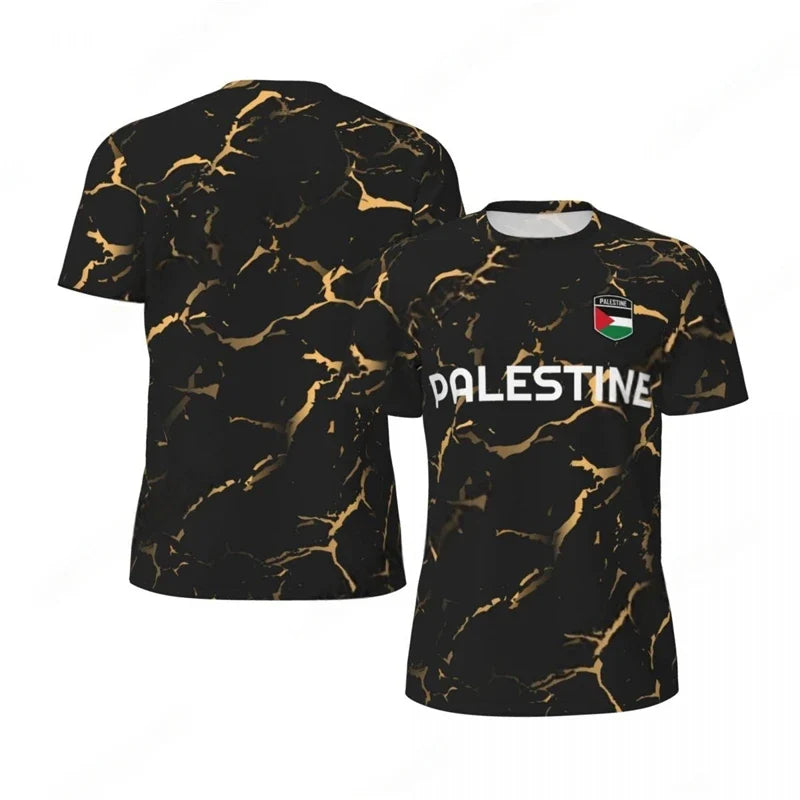 Maillot Football Palestine Noir et Or - Maillot Palestine Officiel