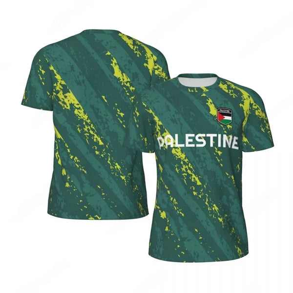Maillot Football Palestine Vert et Jaune