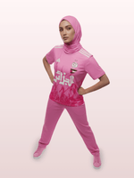 Maillot Algérie Palestine Femme Rose - Vue 5