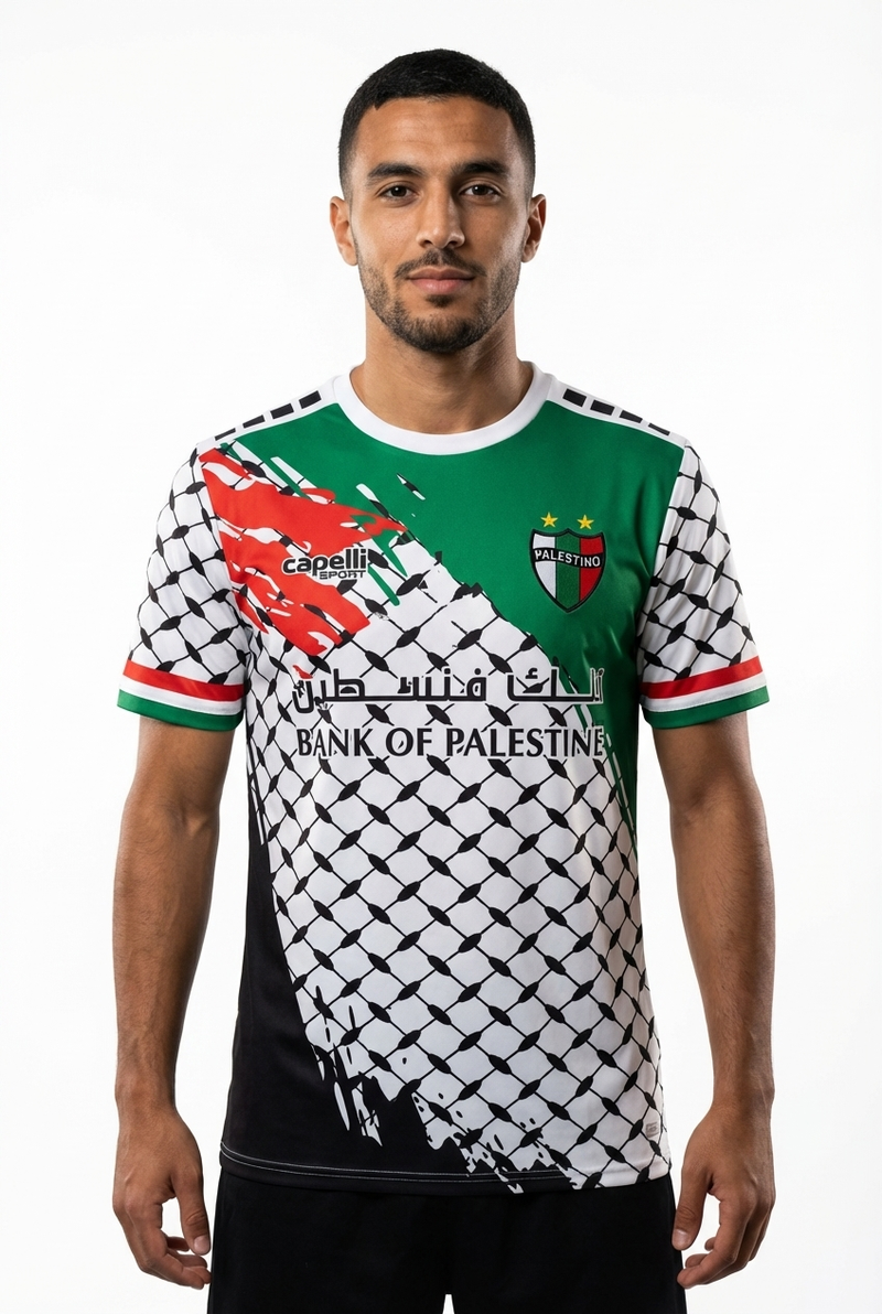 Maillot Bank Of Palestine - Couleur Palestine - mannequin_face - Maillot Palestine Officiel