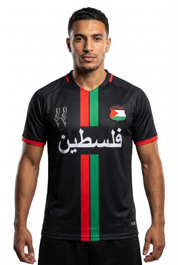 Maillot FC Palestina Noir - Couleur Palestine (version arabe)
