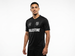 Maillot FC Palestina Noir et Blanc - mannequin_face - Vue 1