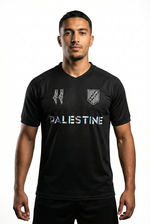 Maillot FC Palestina Noir et Incandescent - mannequin_face - Vue 7
