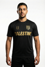 Maillot FC Palestina Noir et Or - mannequin_face - Vue 7