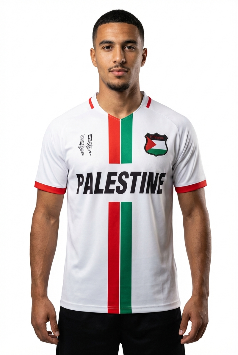 Maillot Fc Palestina Blanc - mannequin_face - Maillot Palestine Officiel