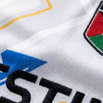 Maillot Football Palestine Blanc, Bleu et Jaune - materiau_zoom - Vue 3