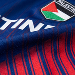 Maillot Football Palestine Bleu et Rouge - materiau_zoom - Vue 3