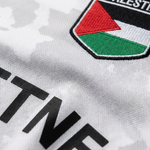 Maillot Football Palestine Gris - materiau_zoom - Vue 3