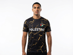 Maillot Football Palestine Noir et Or - mannequin_face - Vue 1