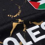 Maillot Football Palestine Noir et Or - materiau_zoom - Vue 3