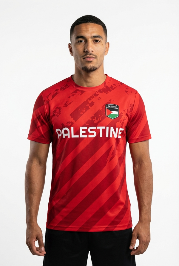Maillot Football Palestine Rouge