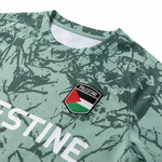 Maillot Football Palestine Vert Clair - materiau_zoom - Vue 3