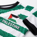 Maillot Football Palestine Vert et Blanc - materiau_zoom - Vue 3