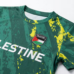 Maillot Football Palestine Vert et Jaune - materiau_zoom - Vue 3