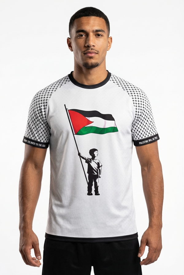 Maillot Free Palestine Blanc - Drapeau Palestine