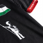 Maillot Free Palestine Noir - Drapeau Palestine - materiau_zoom - Vue 3