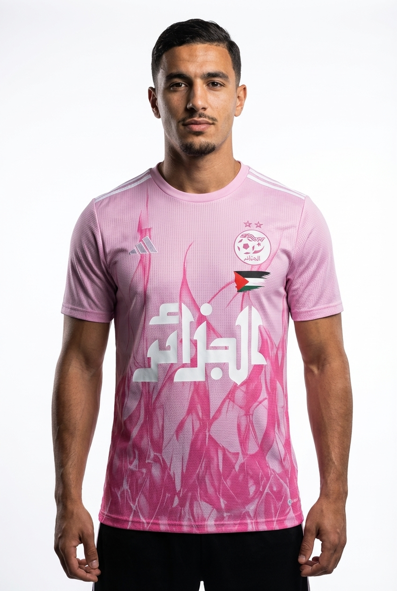 Maillot Palestine Algerie Rose - mannequin_face - Maillot Palestine Officiel
