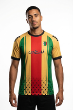Maillot Palestine Bandes Verticales Vertes Jaunes Rouges - mannequin_face - Vue 1