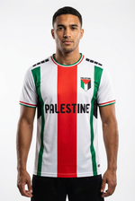 Maillot Palestine Blanc – Bande Rouge & Vert - mannequin_face - Vue 1