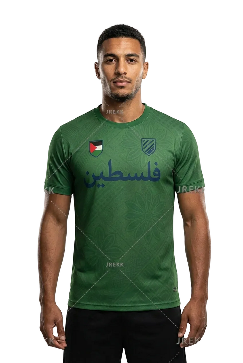 Maillot Palestine Kaki - mannequin_face - Maillot Palestine Officiel