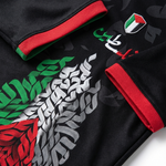 Maillot Palestine Noir - Motif Calligraphique Drapeau Palestine - materiau_zoom - Vue 2
