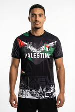 Maillot Palestine Noir – Édition Jérusalem - mannequin_face - Vue 1
