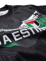 Maillot Palestine Noir – Édition Jérusalem - materiau_zoom - Vue 3